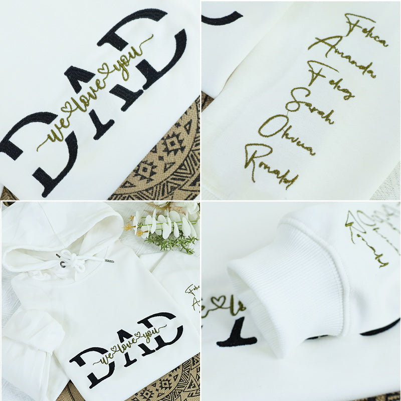 Dad Hoodie Personalized, Father T-Shirt Gift, Cool Dad Printing/Embroidery Sweatshirt