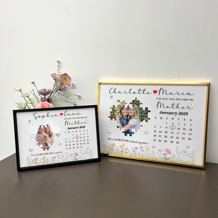 Custom The Day You Became My Mother Puzzle Photo Frame