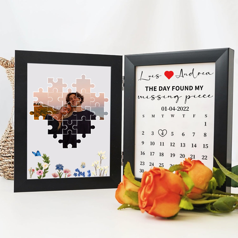 Personalized The Day I Found My Missing Piece Puzzele Photo Frame