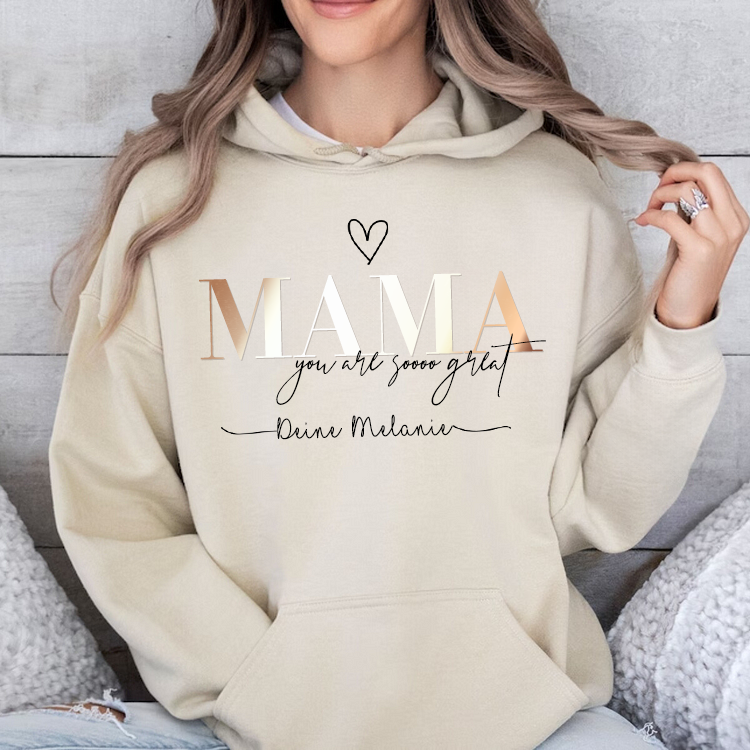 Personalized MAMA “You are soooo great” Sweatshirt with Kids Name on Sleeve-Mother's Day Sale