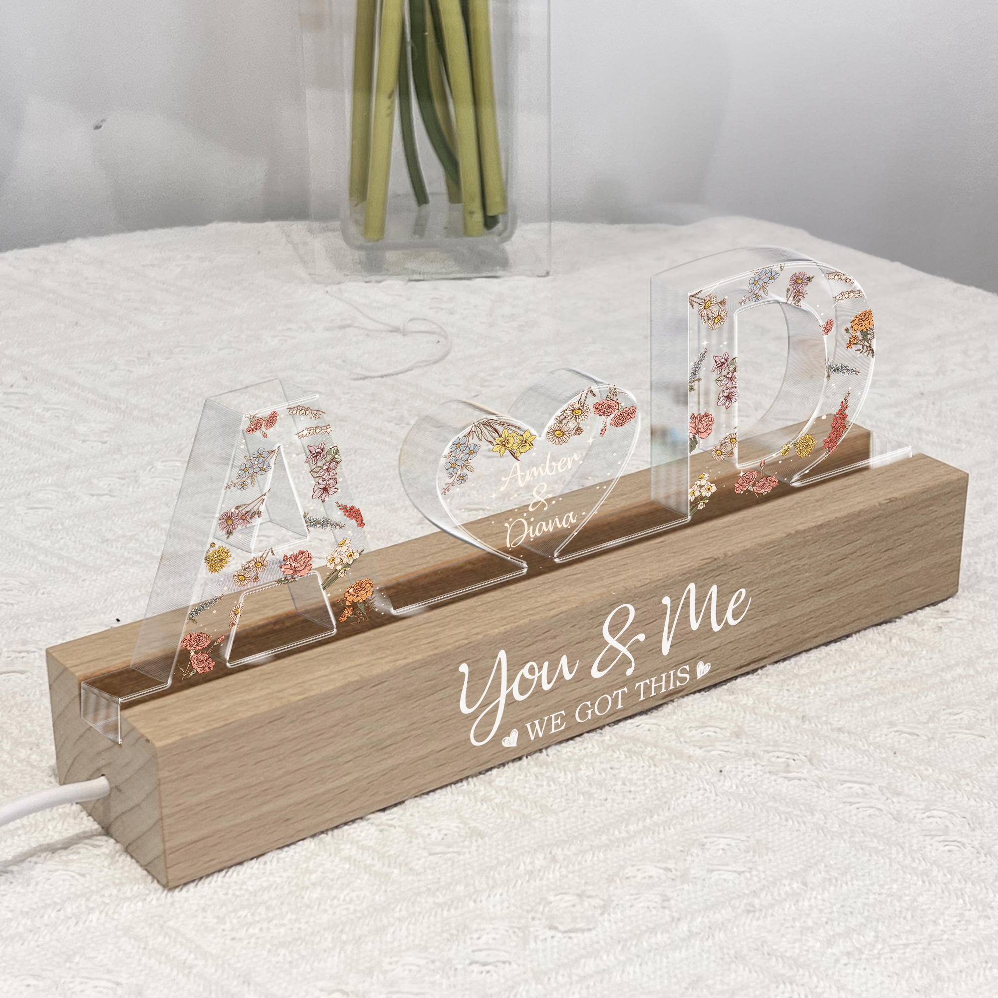 You & Me We Got This Custom Name - Personalized LED Night Light