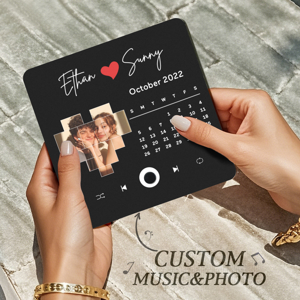 Personalized Custom Photo Music Fridge Magnet Can Play Songs and Adjust Volume, Gifts for Her