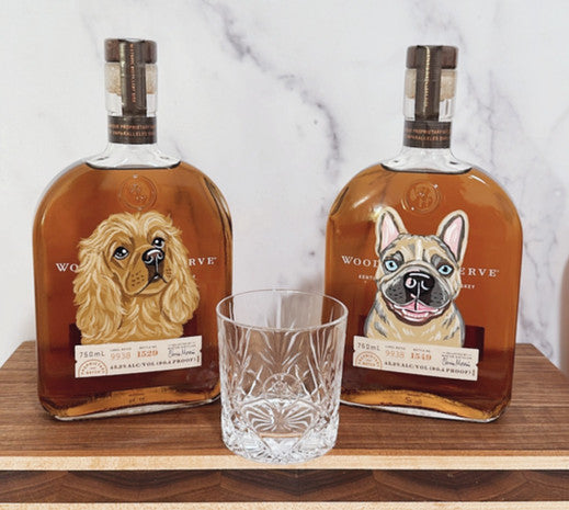 Custom Whiskey Bottles with Pet Portraits