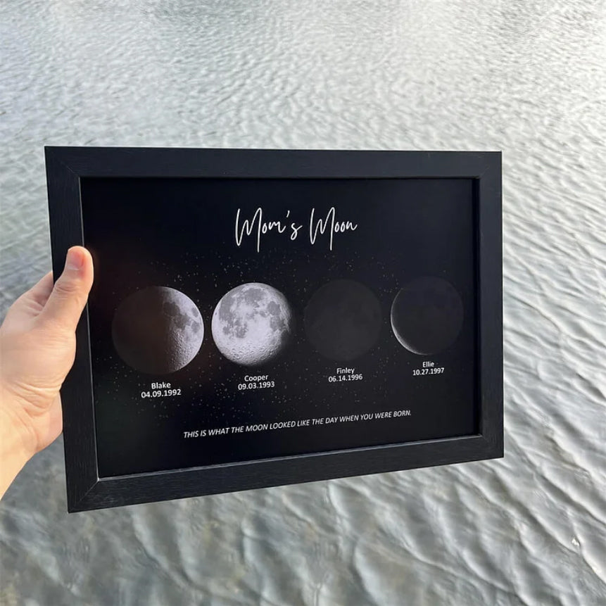 🎁Mother's Day Gift🌔Custom Moon Night Sky Print Family Gift (Customized free)