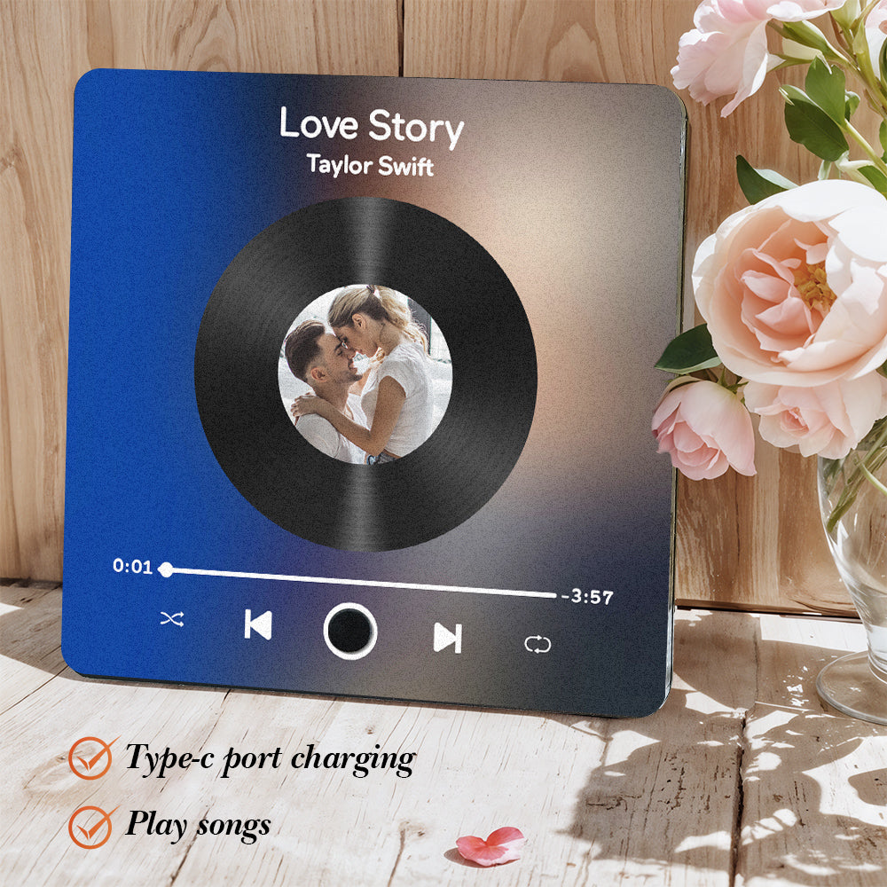 Personalized Custom Photo Music Fridge Magnet Can Play Songs and Adjust Volume, Gifts for Her