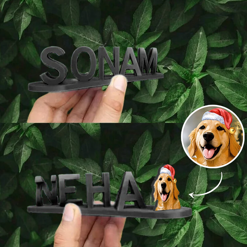 💕 Custom Dual Name Pet 3D Printed as Xmas Gifts, 🐶Gifts for Pet Moms or Dads 🎁