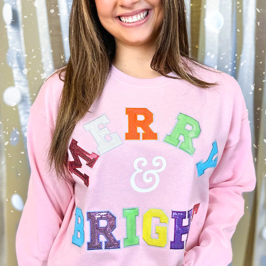 Merry and Bright Soft Chenille Sweatshirt – Cozy Up in Holiday Style! 🎄