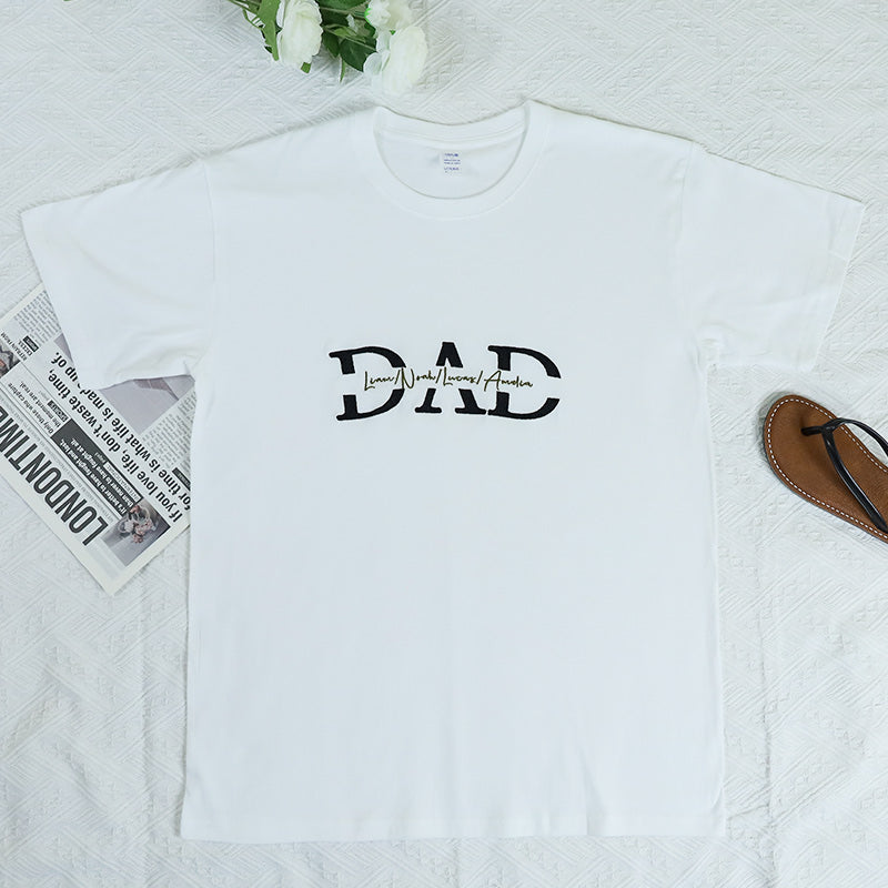 Dad Embroidery Hoodie Personalized, Father T-Shirt Gift, Cool Dad Sweatshirt