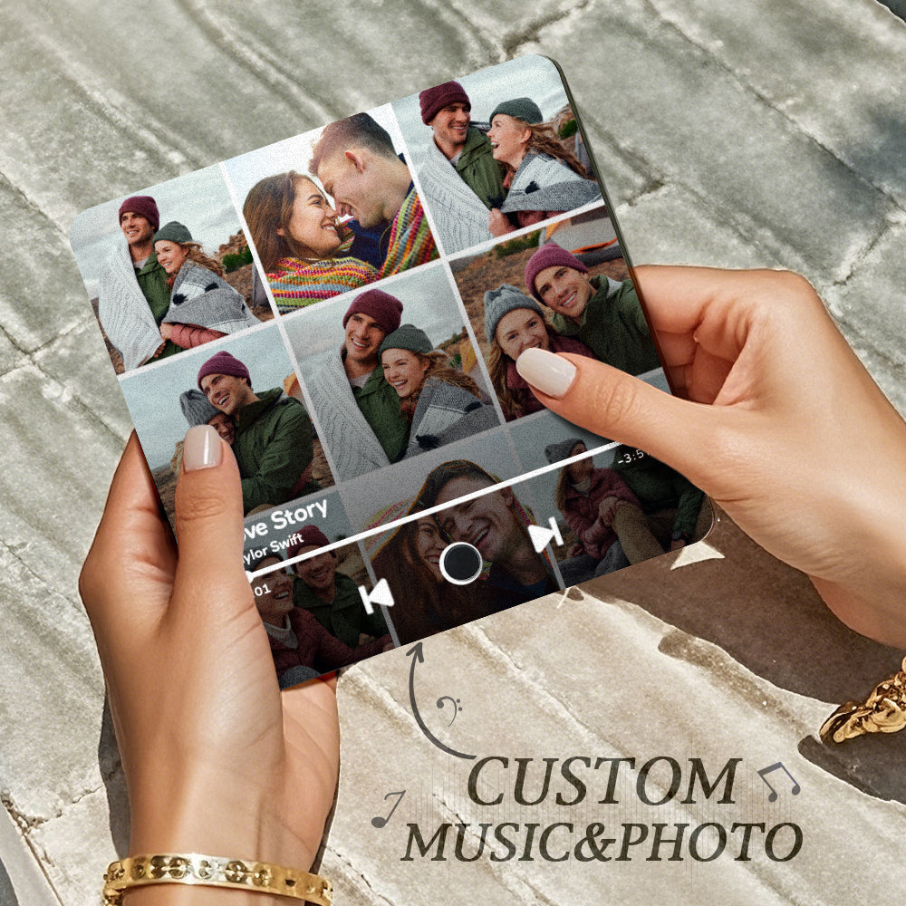 Personalized Custom Photo Music Fridge Magnet Can Play Songs and Adjust Volume, Gifts for Her