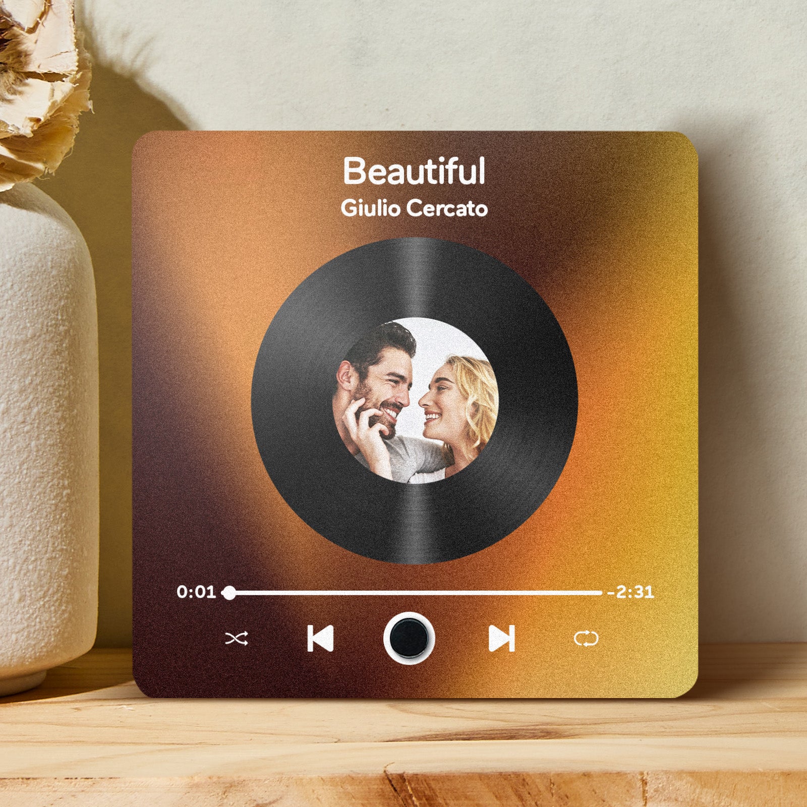 Personalized Custom Photo Music Fridge Magnet Can Play Songs and Adjust Volume, Gifts for Her