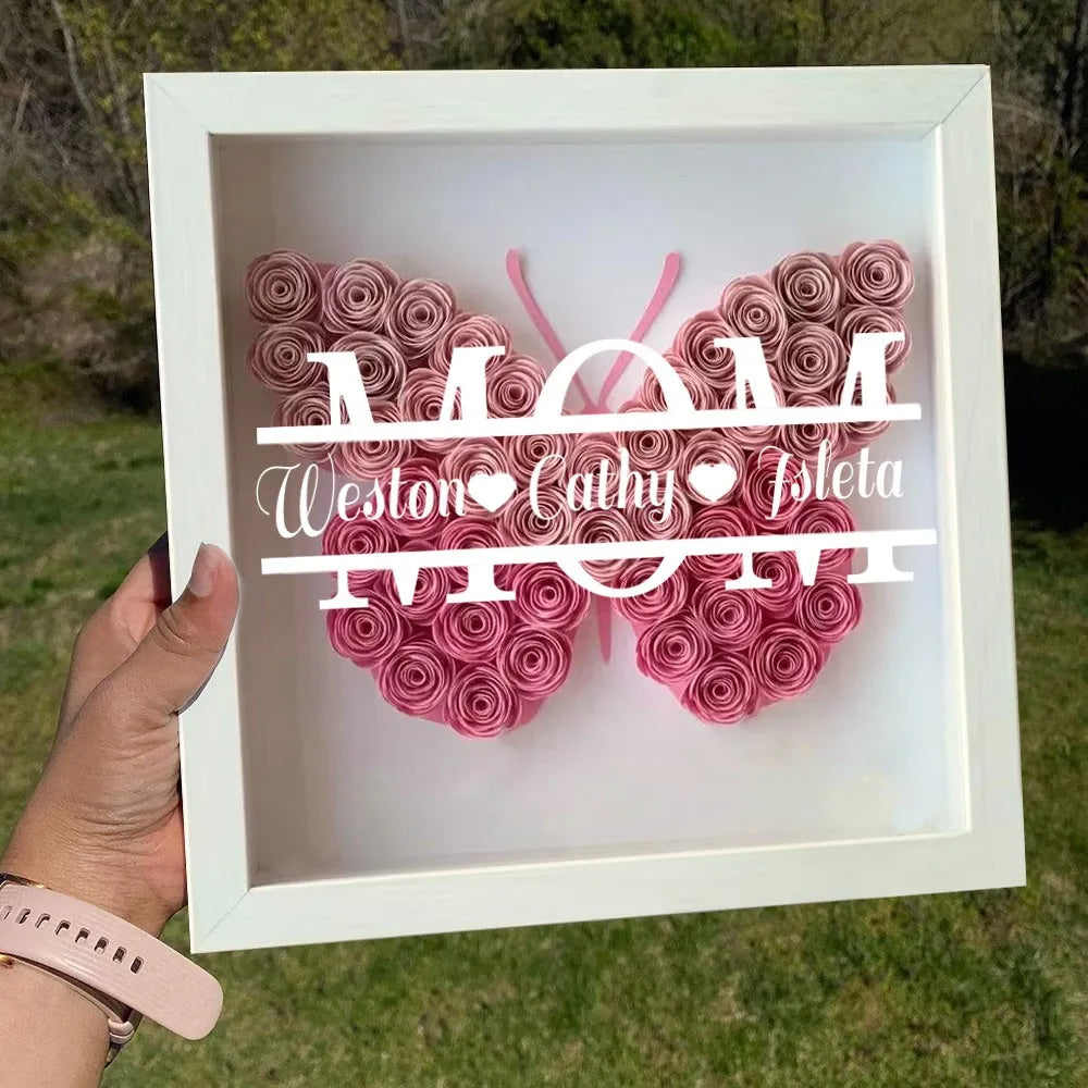 Customized Mother's Day Butterfly Flower Box Gift (Customized free)