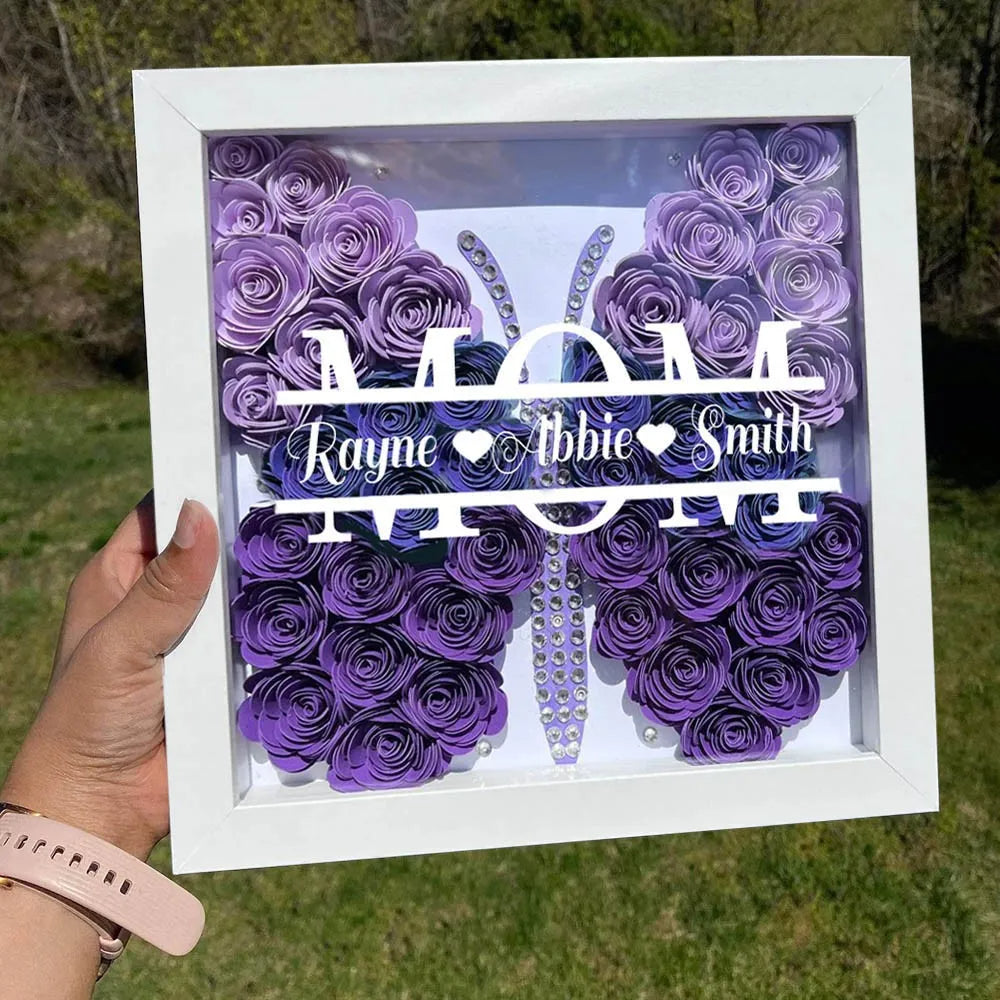 Customized Mother's Day Butterfly Flower Box Gift (Customized free)