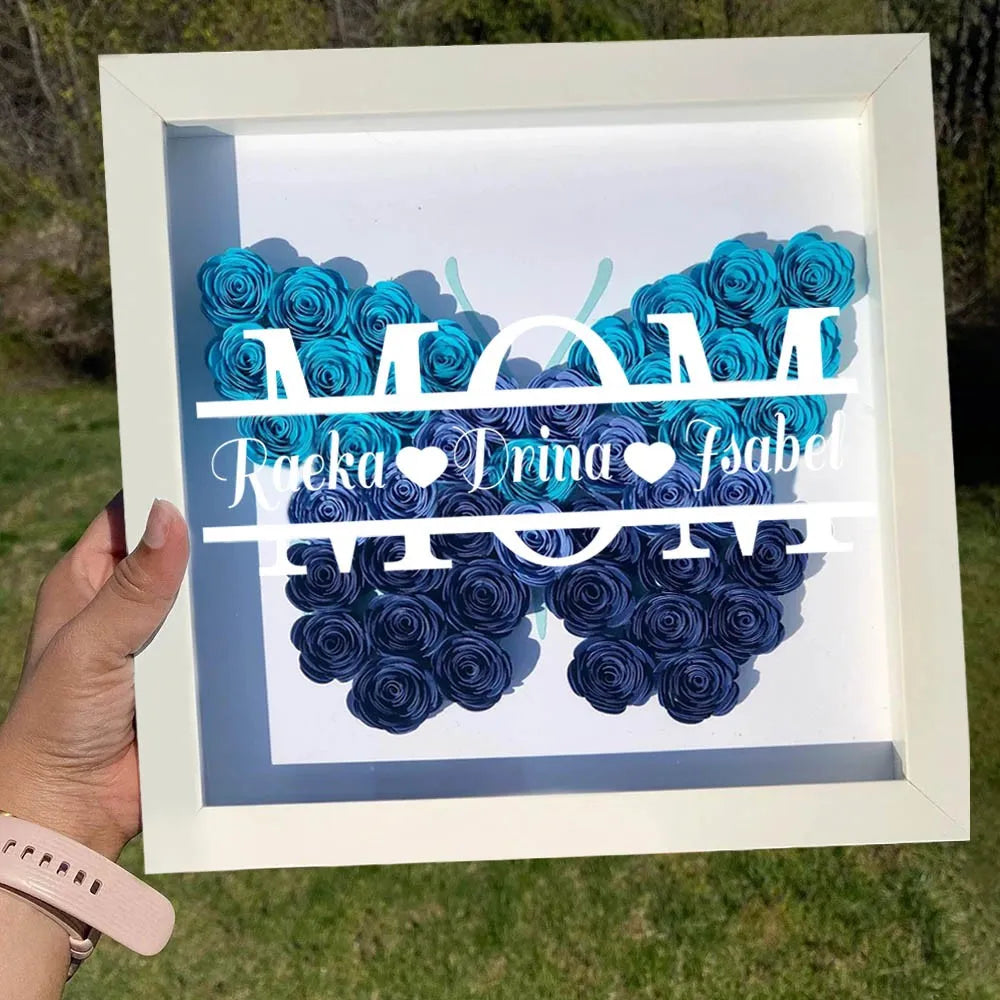 Customized Mother's Day Butterfly Flower Box Gift