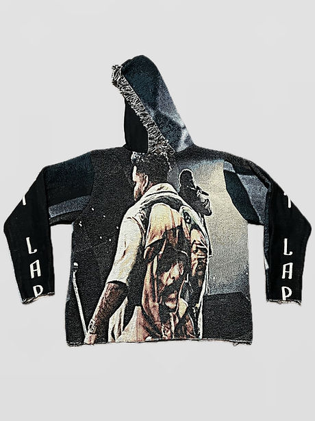 Custom Vintage Photo Rod “Last Lap” Tapestry Hoodie