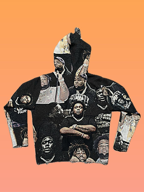 Custom Vintage Photo Faces of Rod Tapestry Hoodie