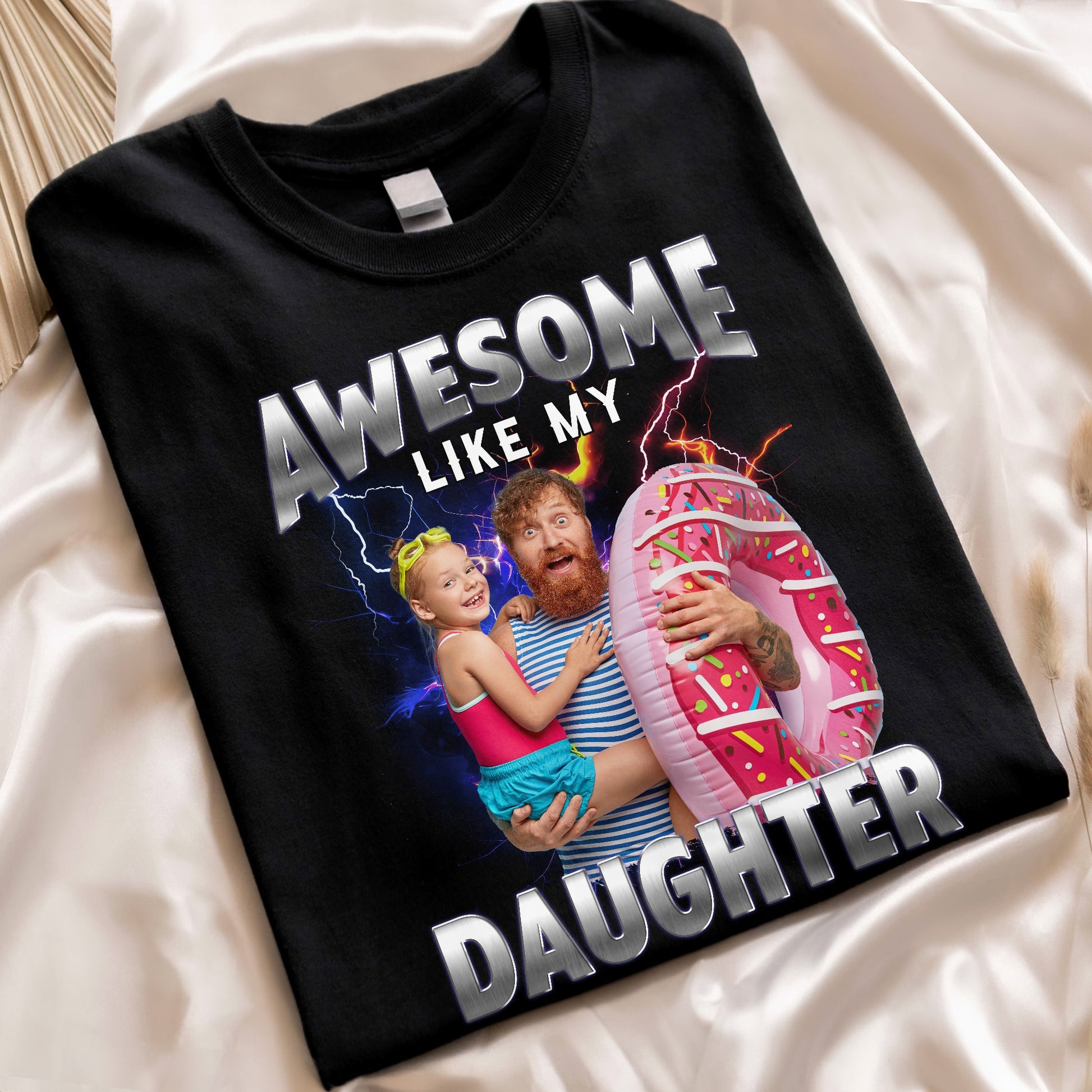 Awesome Like My Daughter/Son Bootleg Style- Personalized Photo Shirt