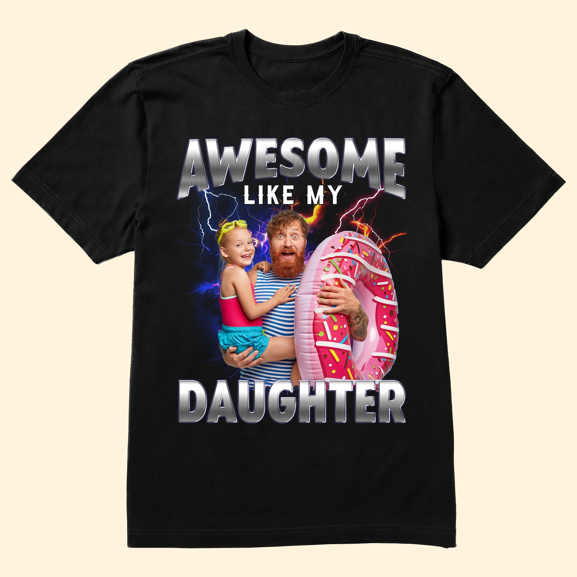 Awesome Like My Daughter/Son Bootleg Style- Personalized Photo Shirt