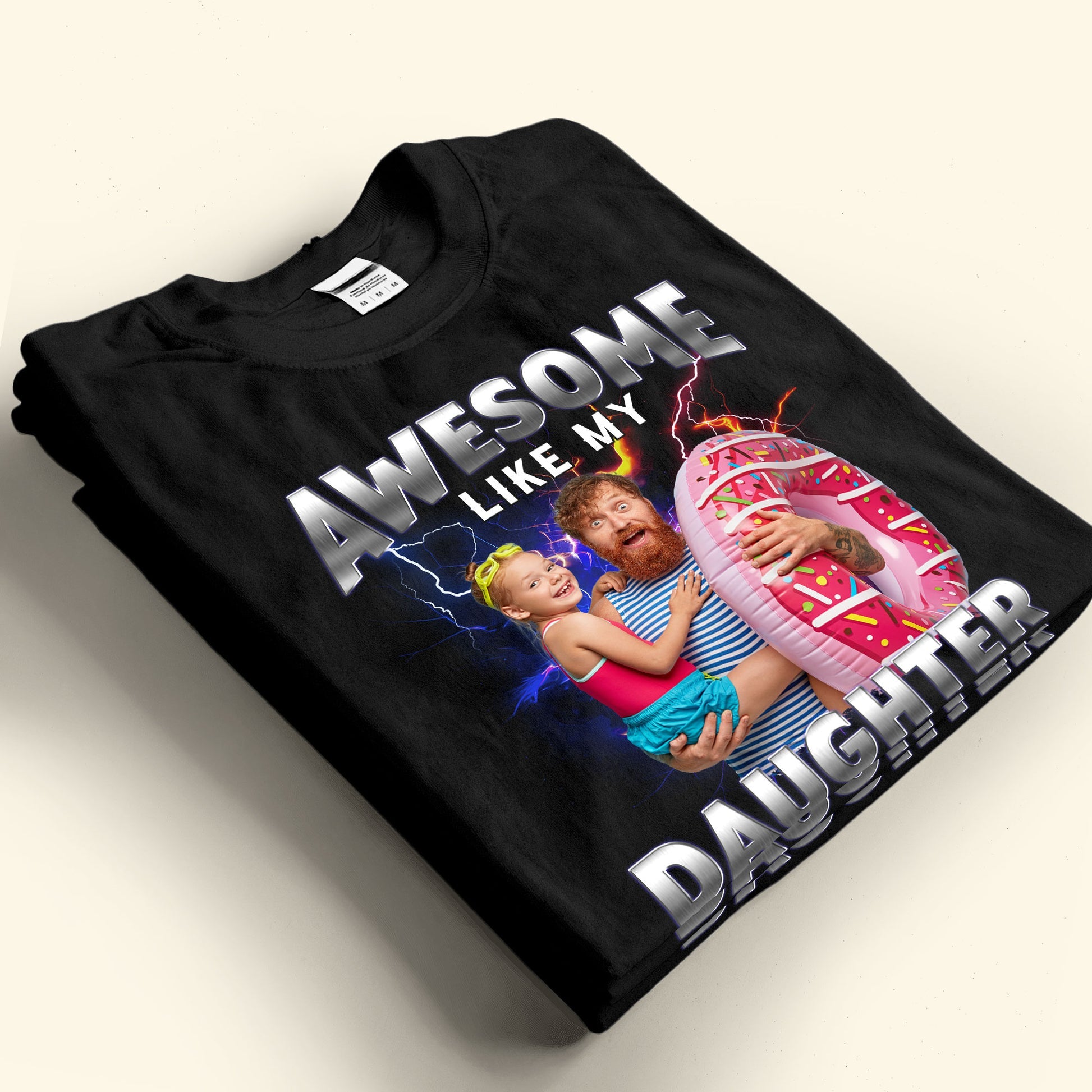 Awesome Like My Daughter/Son Bootleg Style- Personalized Photo Shirt