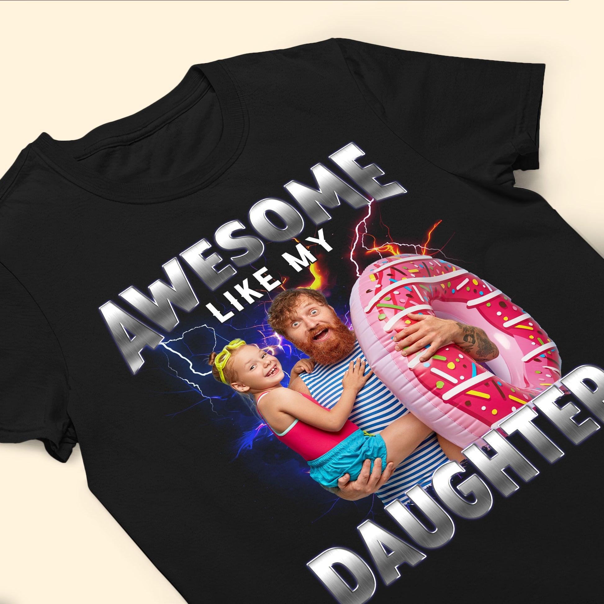 Awesome Like My Daughter/Son Bootleg Style- Personalized Photo Shirt