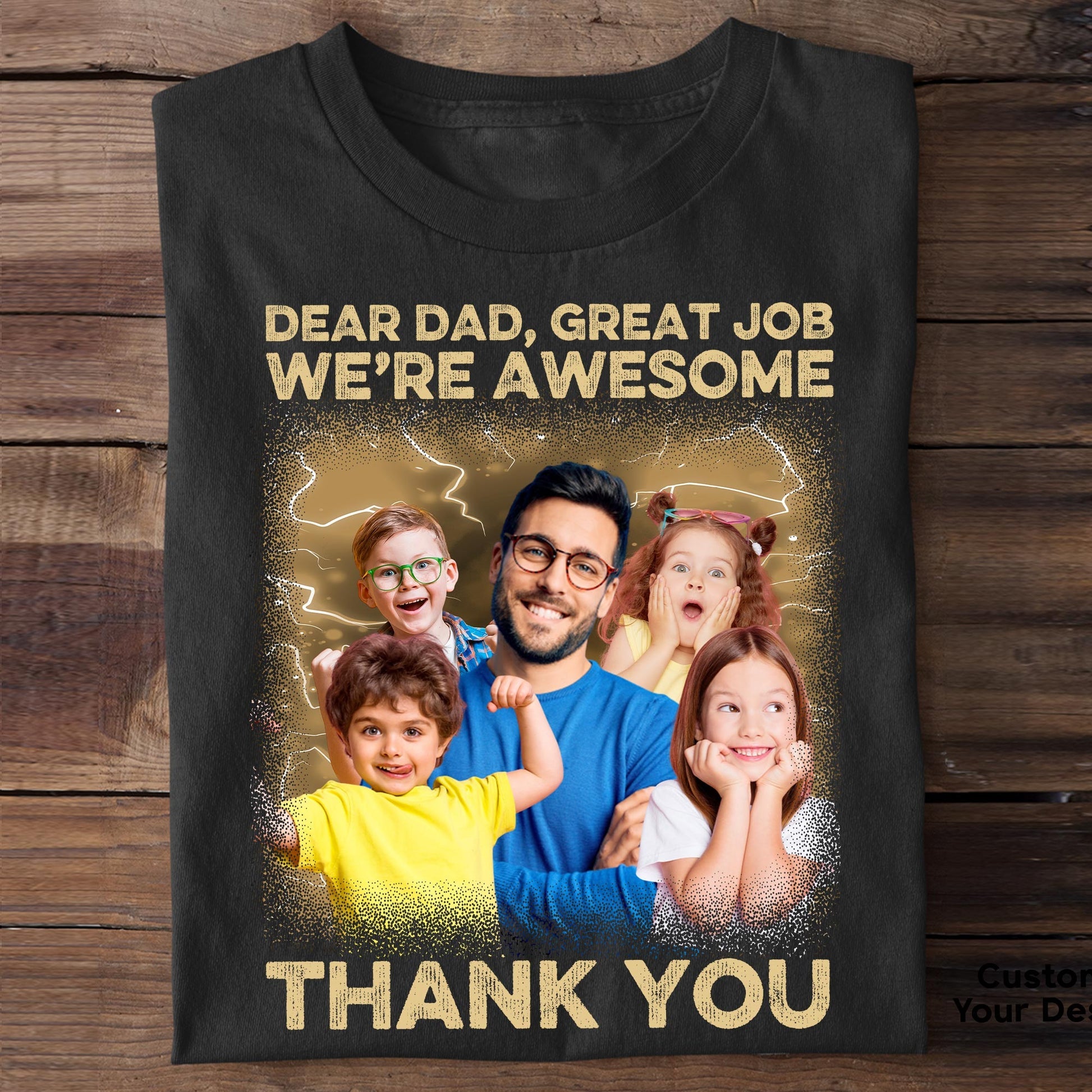 Great Job We're Awesome Vintage Bootleg Tee - Personalized Photo Shirt