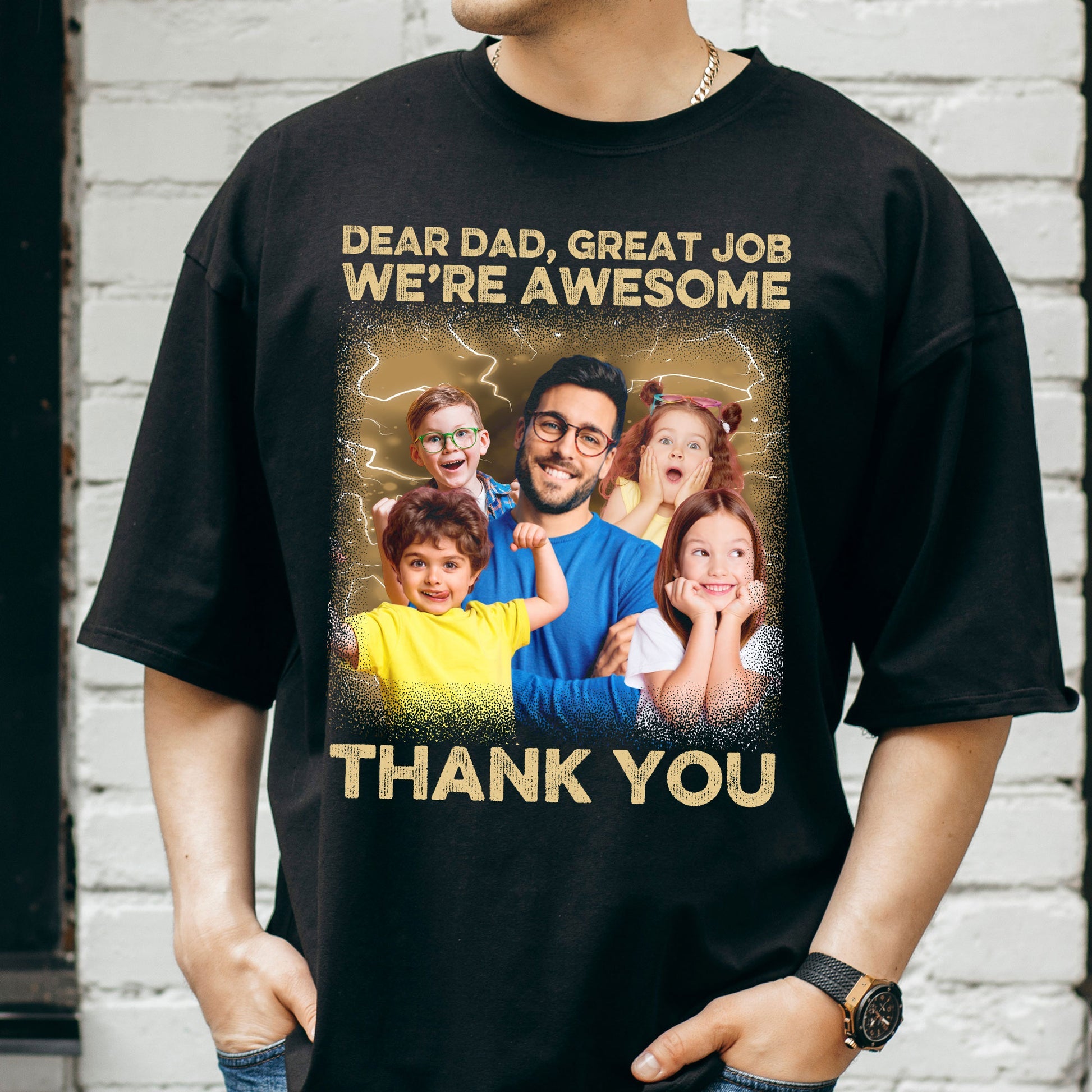 Great Job We're Awesome Vintage Bootleg Tee - Personalized Photo Shirt