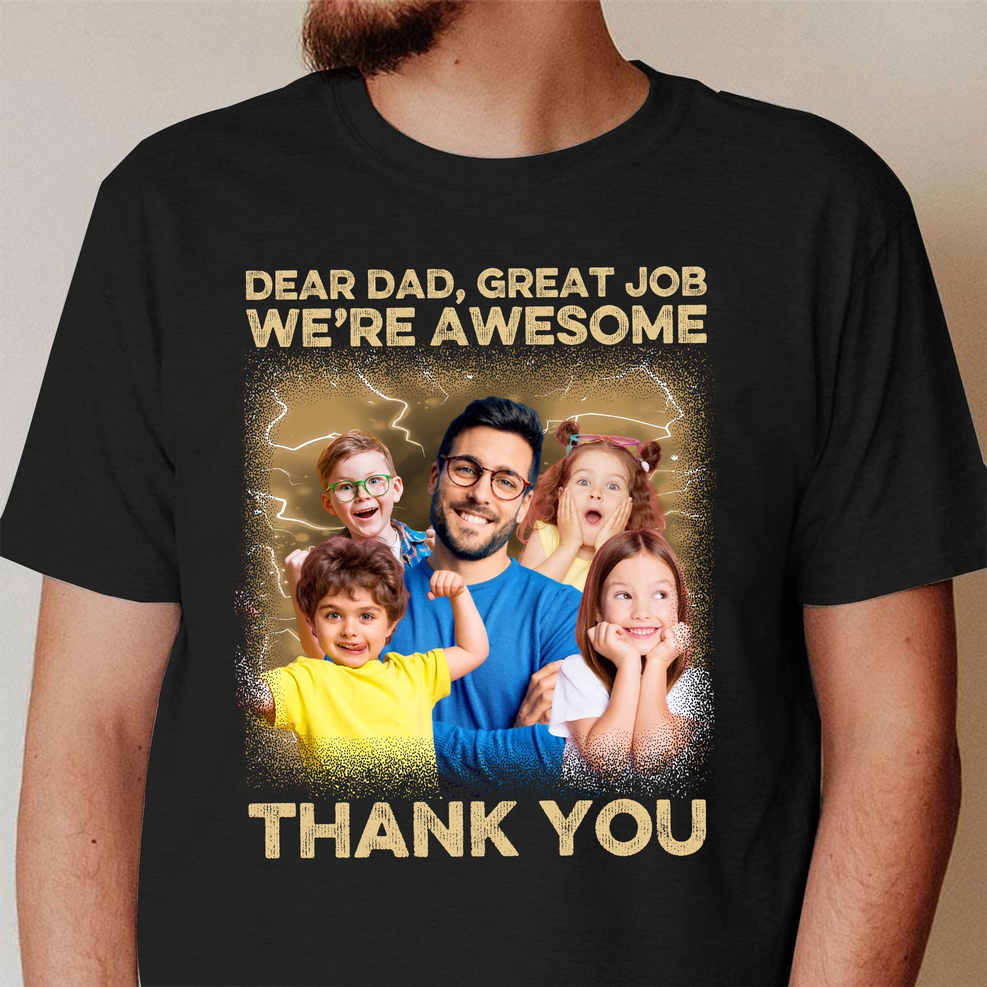 Great Job We're Awesome Vintage Bootleg Tee - Personalized Photo Shirt