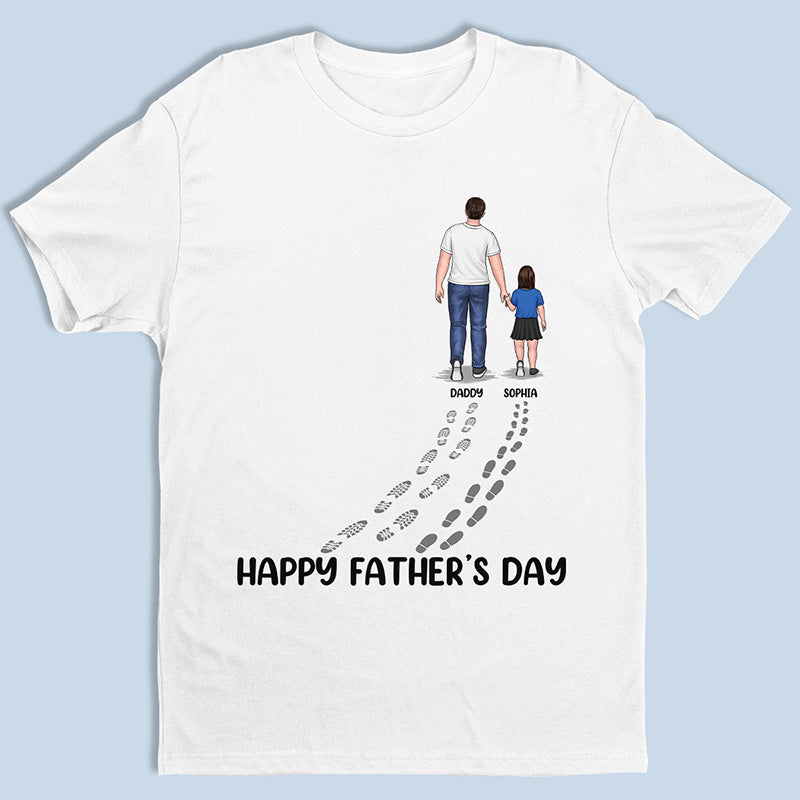 Happy Father's Day Best Dad Ever Footprint Custom Sweatshirt -Gift For Dad