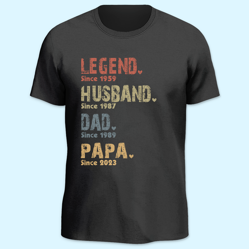 Legend, Husband, Dad And Papa Since - Family Custom Sweatshirt - Gift For Dad, Grandpa