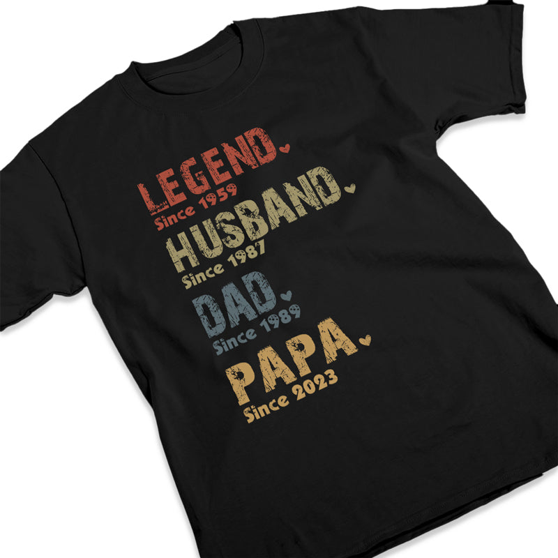 Legend, Husband, Dad And Papa Since - Family Custom Sweatshirt - Gift For Dad, Grandpa