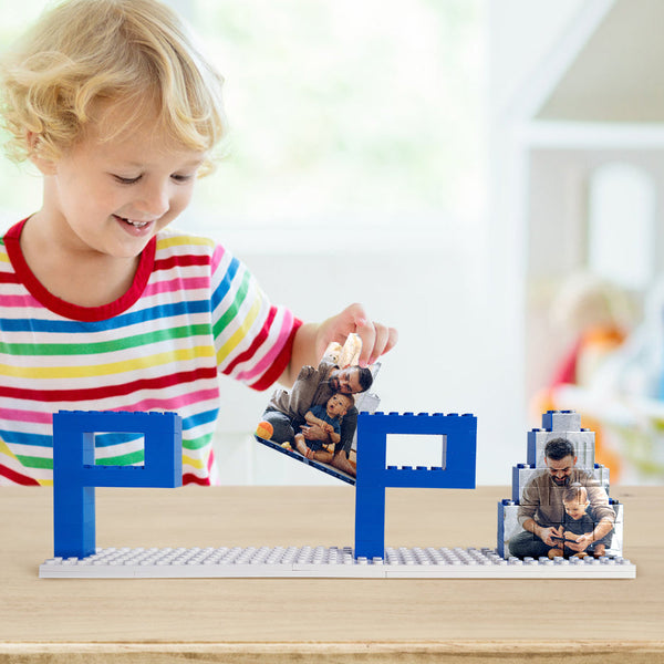 Personalized Papa Photo Building Block Puzzles, Photo Block, Father's Day Gifts