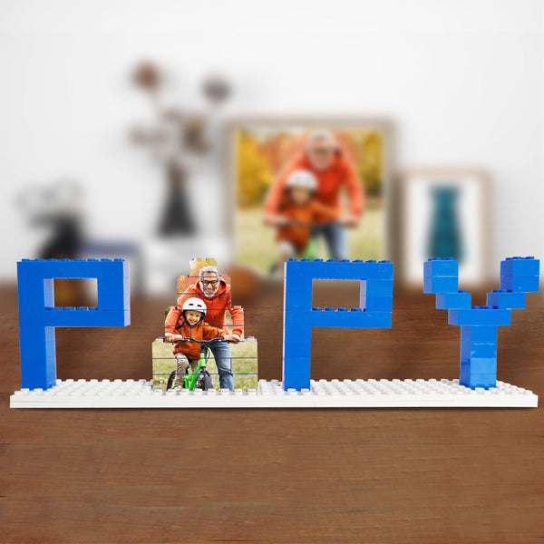 Personalized Papy Photo Building Block Puzzles, Photo Block, Father's Day Gifts