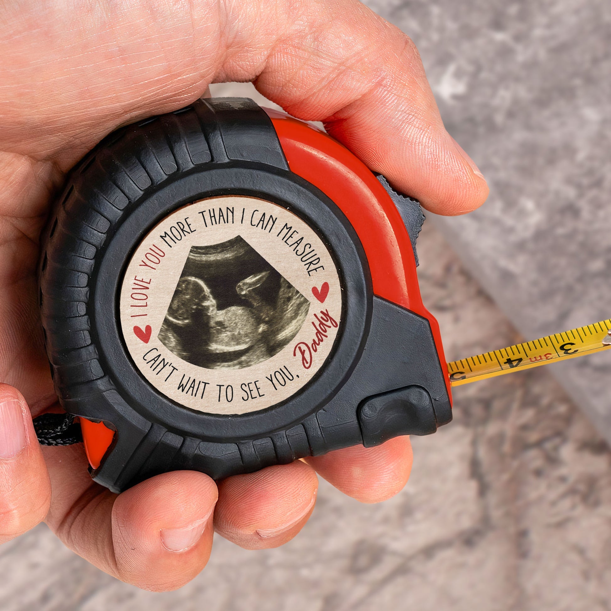 Can't Wait To See You, Daddy - Personalized Tape Measure