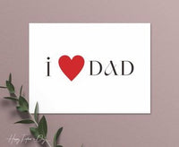 I love you dad greeting card