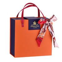 Exquisite orange gift box + ribbon