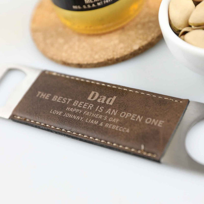 Father's Day Engraved Leatherette Barmate