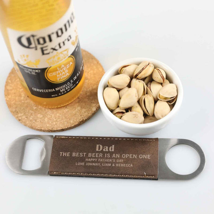 Father's Day Engraved Leatherette Barmate