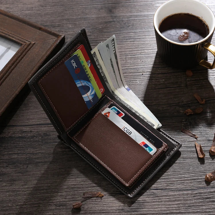 Personalized 1 Name & 1 Photo Men's Leather Folding Wallet "This Awesome Dad Belongs To" Father's Day Gifts