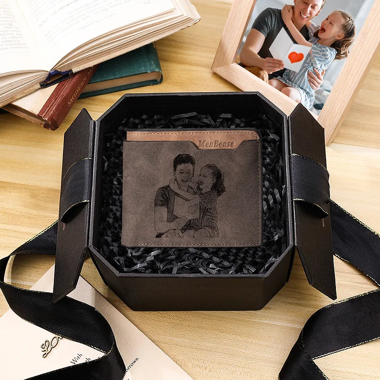 Men Photo Wallet Personalized Wallet Custom With Engraving