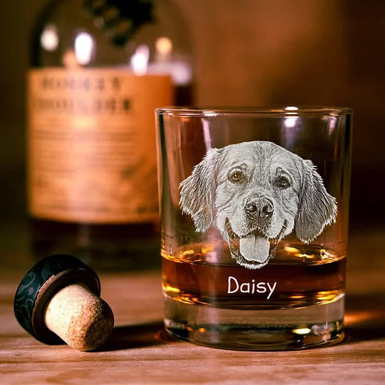 Custom Photo From The Reasons You Drink For Dog Lover Rock Glass