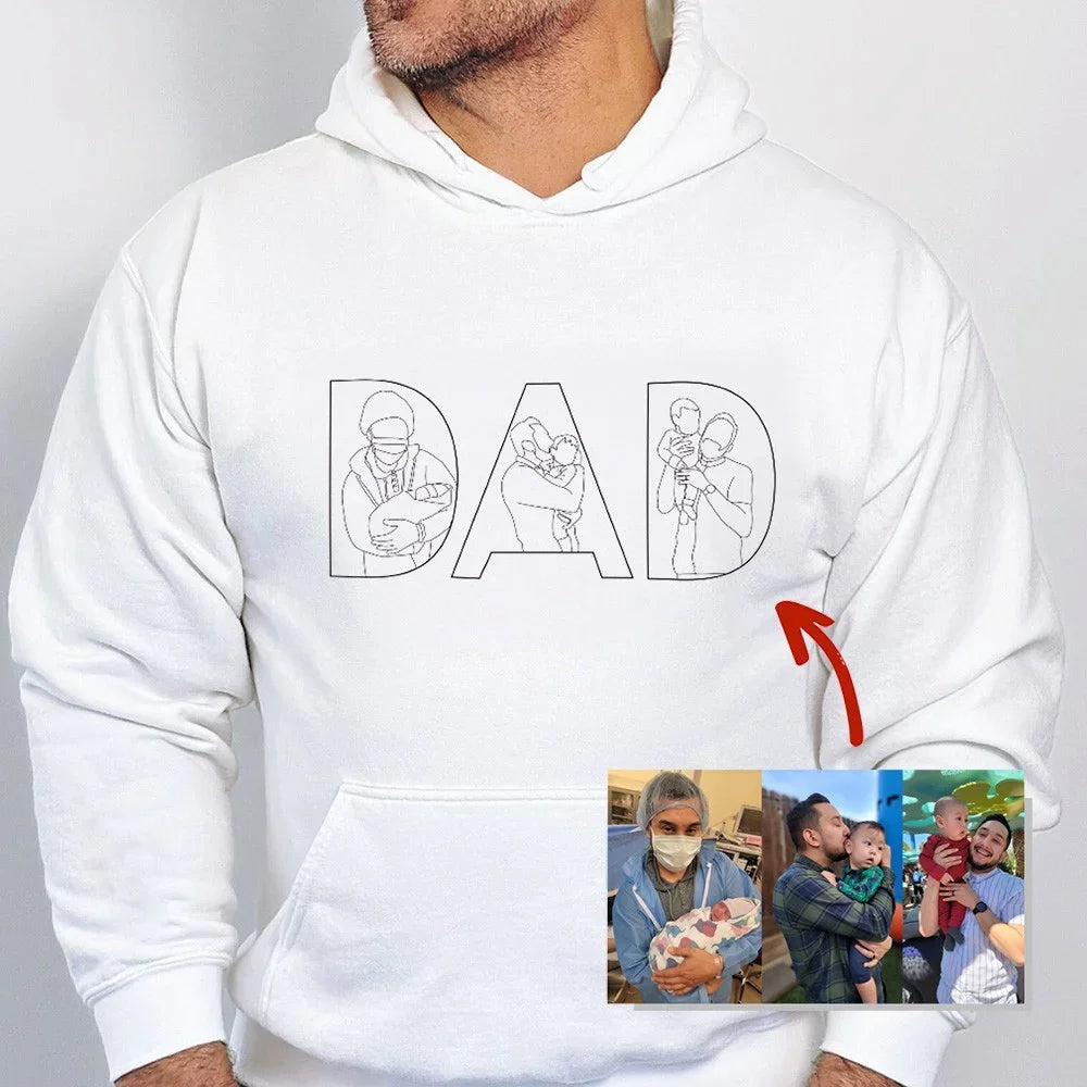 🔥Hot Sale🔥 Embroidered Photo Sweatshirt Father's Day - Gifts to Dad