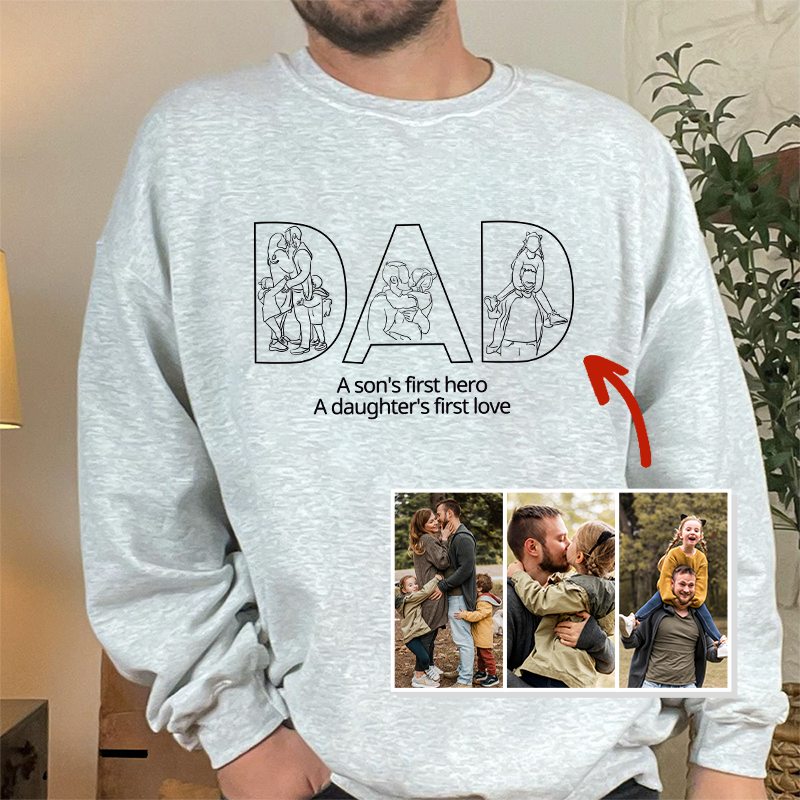 🔥Hot Sale🔥 Embroidered Photo Sweatshirt Father's Day - Gifts to Dad