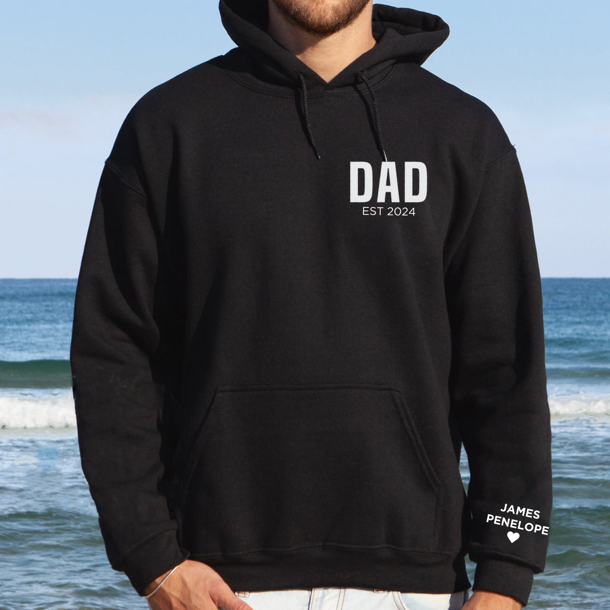 Dad's Love-Custom Dad Shirt with Kids Names On Sleeve