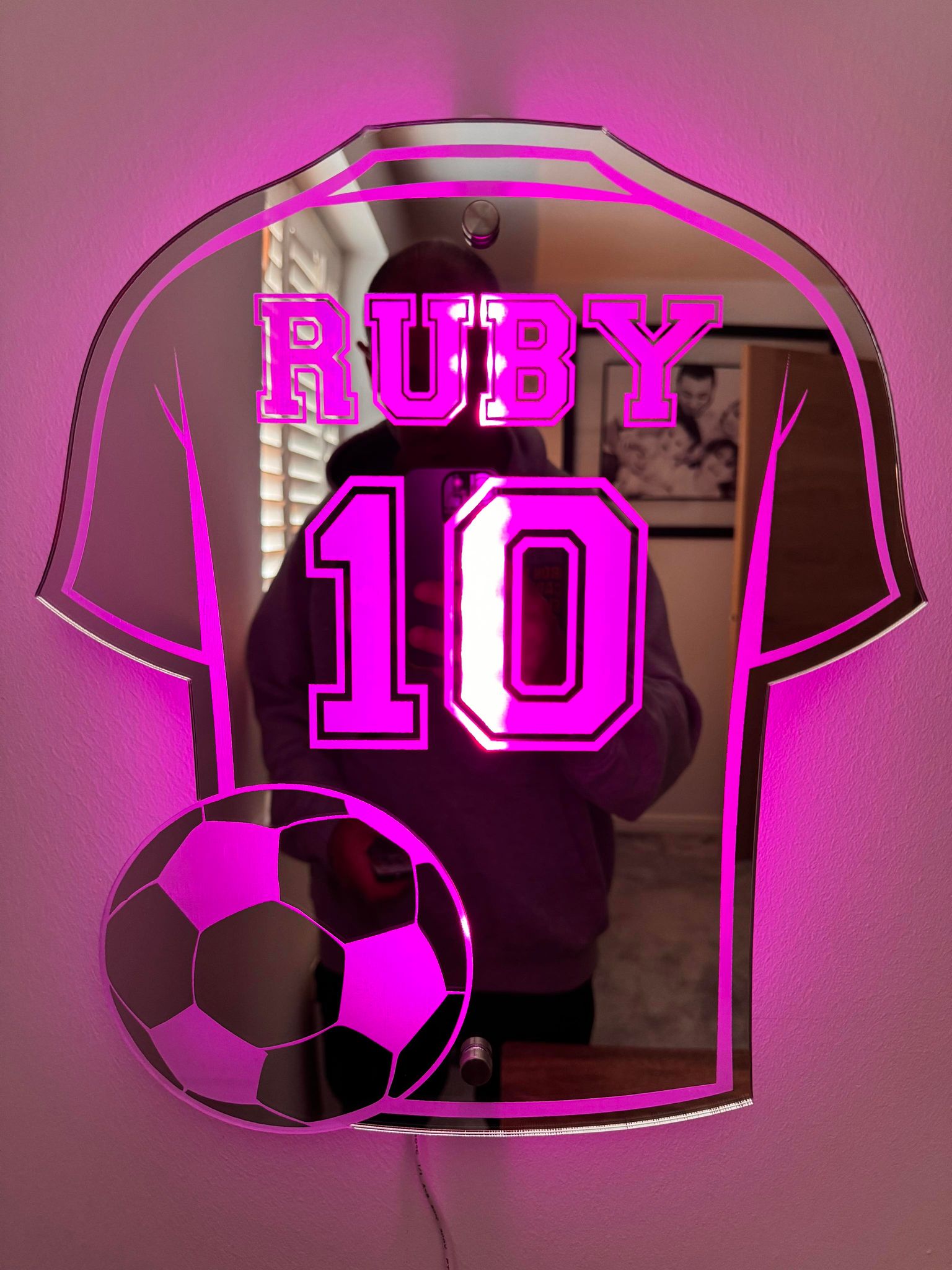 Copa América/Copa European Fan Exclusive: Personalized Soccer Shirt Mirror - Best Gift for Fans