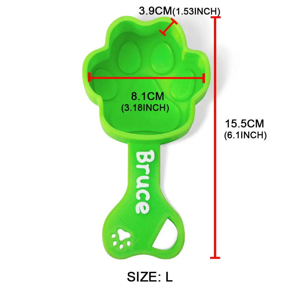 3D Print Personalized Dog Food Scoop, Pet Paw Print Measuring Cup