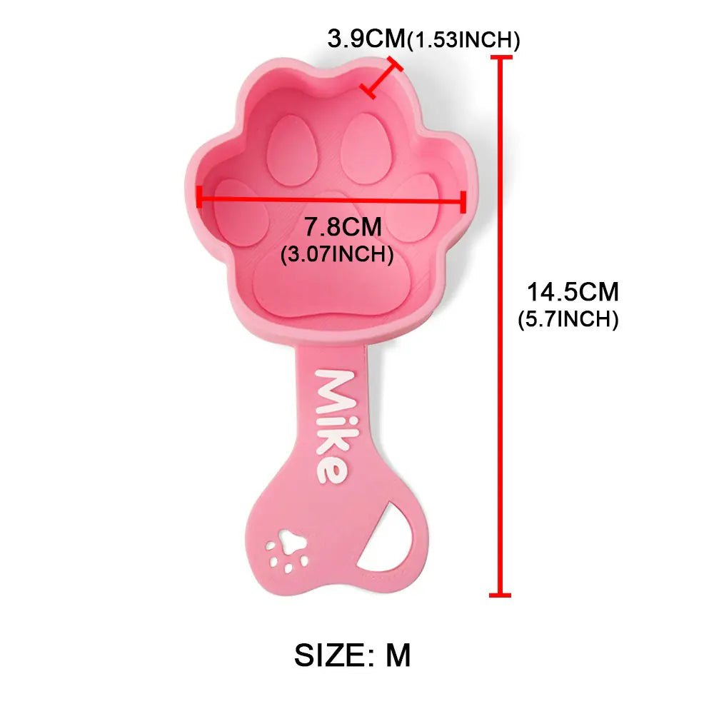 3D Print Personalized Dog Food Scoop, Pet Paw Print Measuring Cup