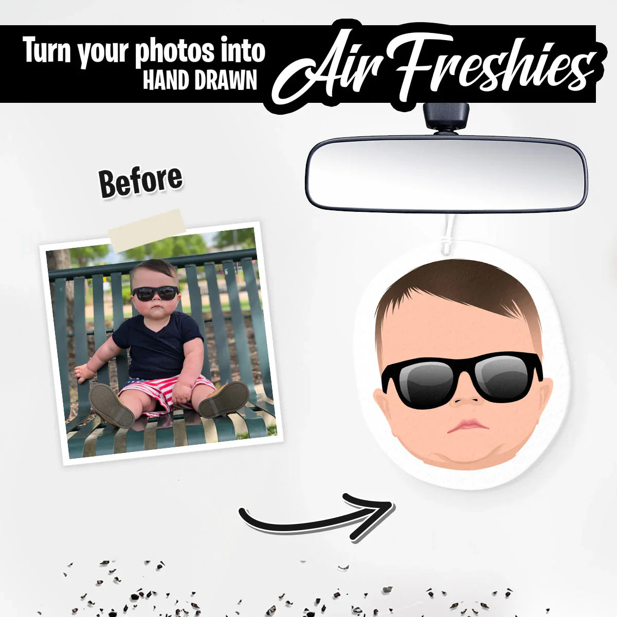 Turn Photos into Hand Drawn Air Fresheners