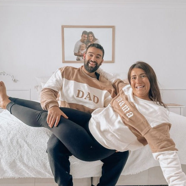 Embroidery Dad/Mama Family Sweatshirt