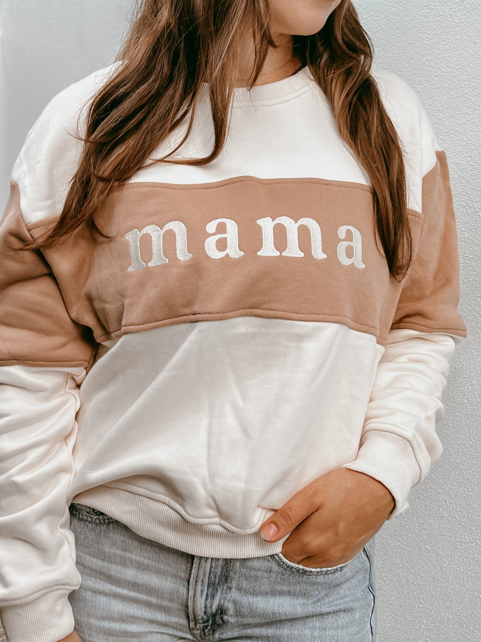 Embroidery Dad/Mama Family Sweatshirt