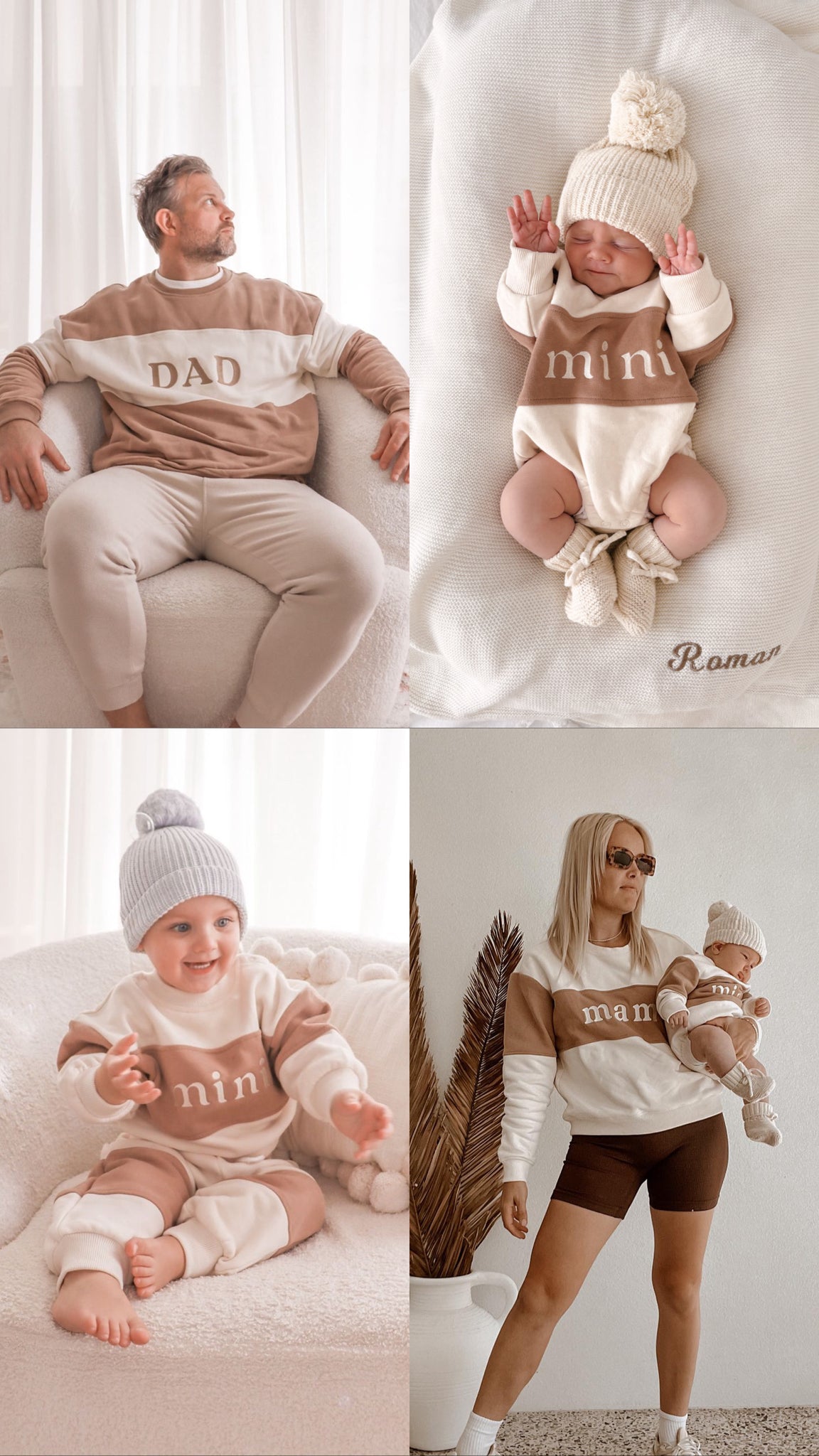 Embroidery Dad/Mama Family Sweatshirt