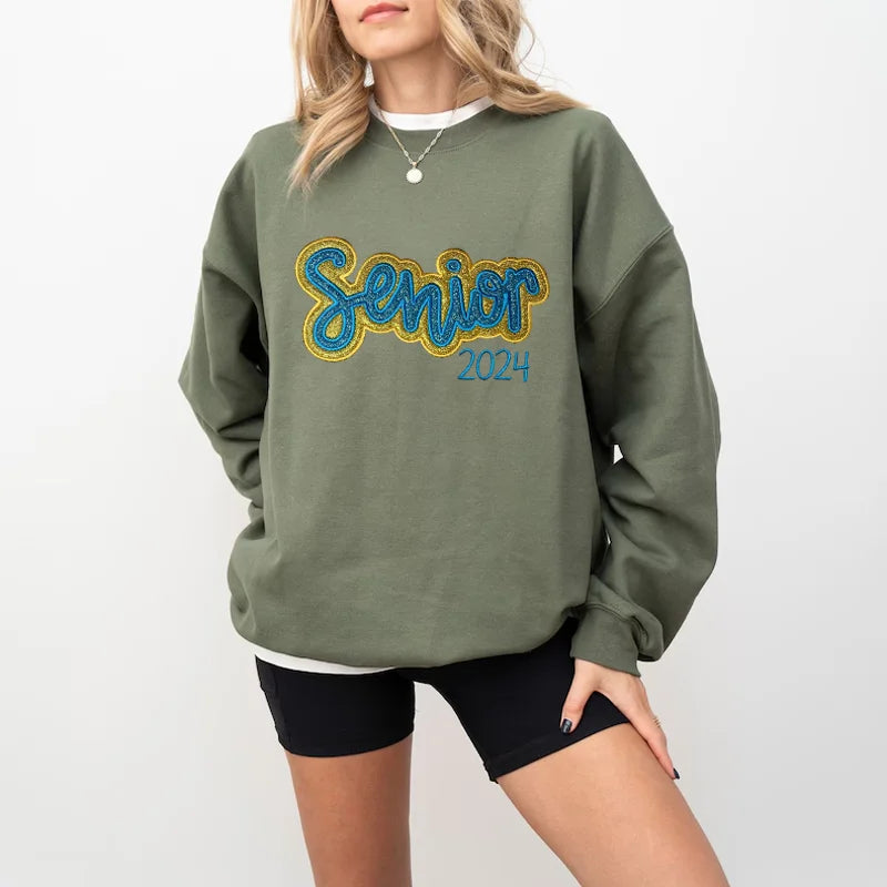 Custom Embroidered Double Glitter Sequined Sweatshirt